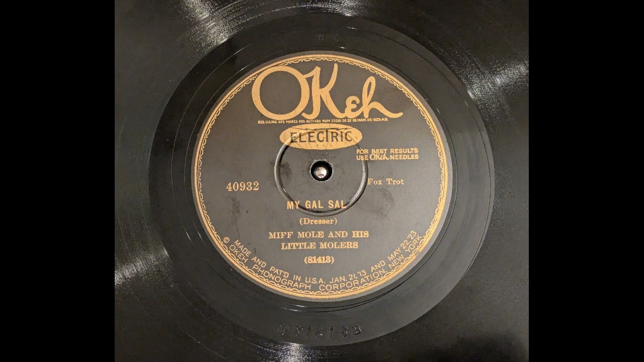My Gal Sal - Miff Mole's Molers - Red Nichols, Adrian Rollini NYC September 1, 1927