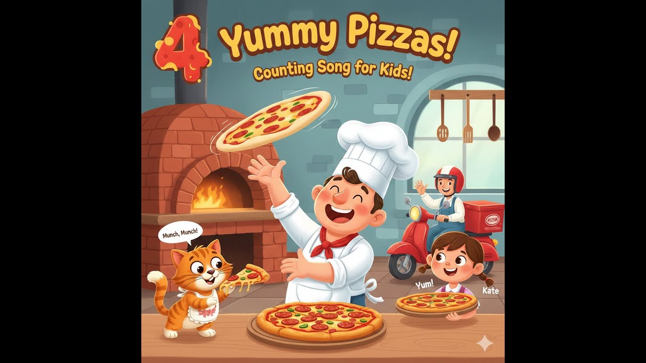 Four Yummy Pizzas 