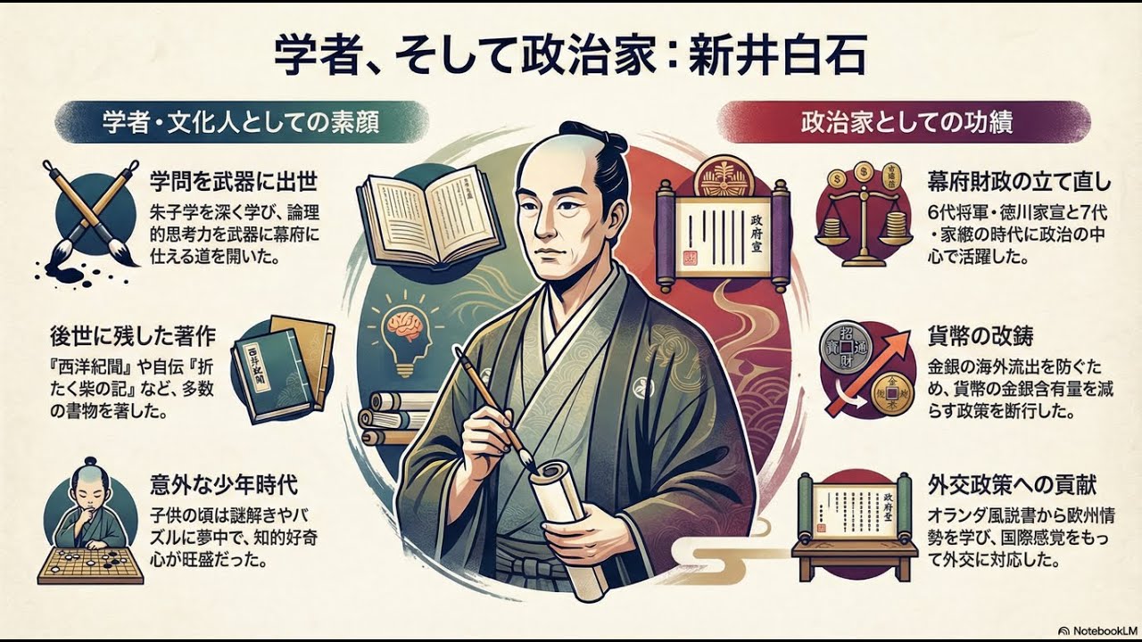 [[日本史]] 新井白石  日本を形作った学者