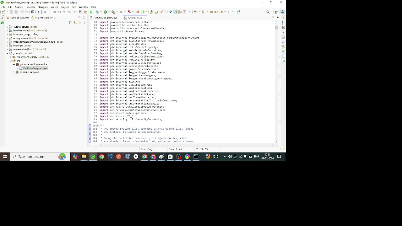Hello World Program Using Java