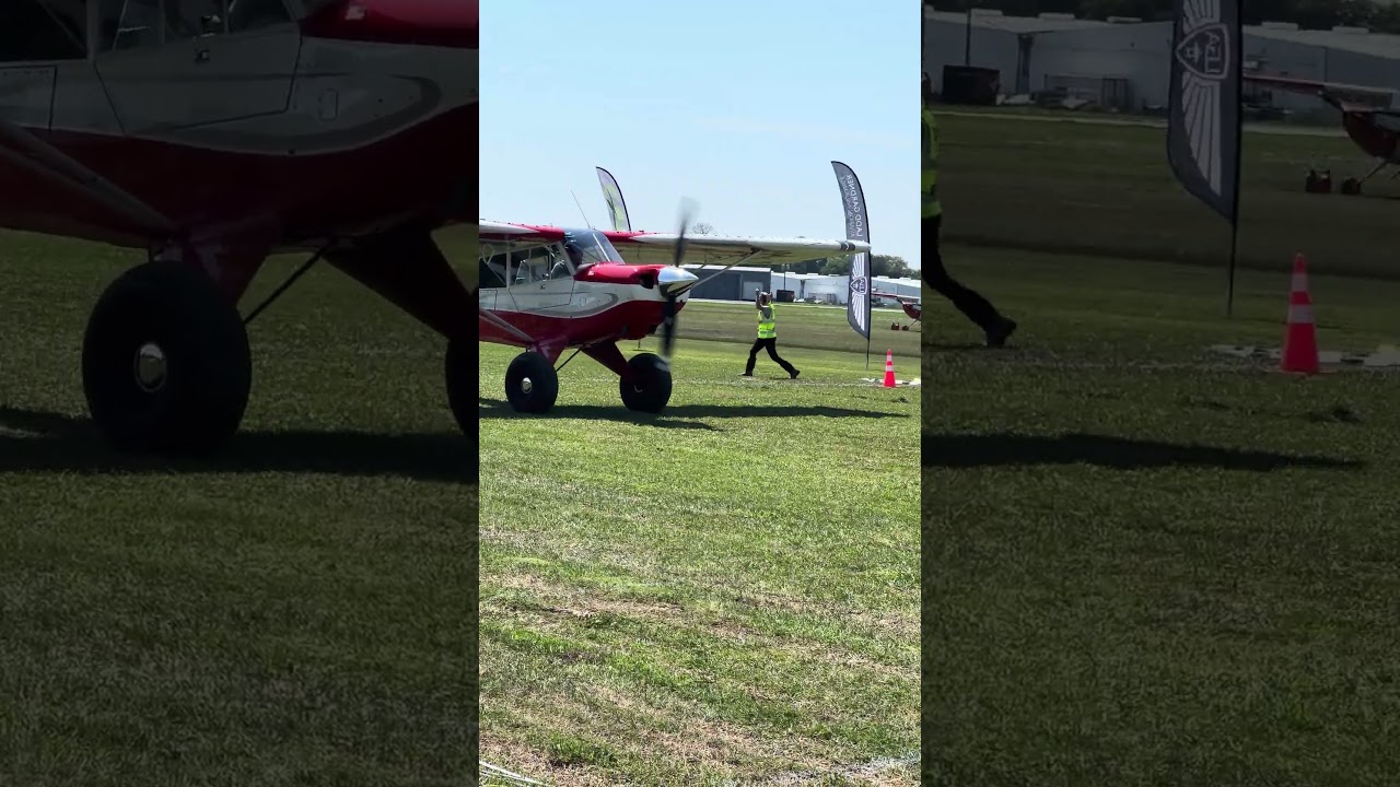 Corey Sloan taking off in the Aviat Husky from Swampstol.