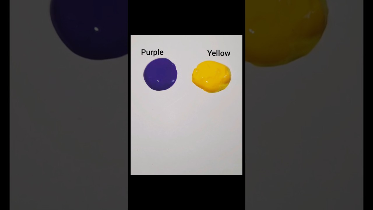 What color does mixing yellow and purple make?#Shorts#color#paint#purple#youtubeshorts#yellow#brown