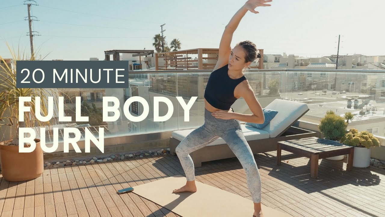 20 MINUTE FULL BODY BURN - No equipment, w/ modifications & proper form cues! | Dr. LA Thoma Gustin
