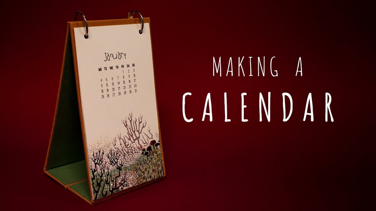 How I made a 2021 CALENDAR || DIY Desk calendar, Reusable calendar base