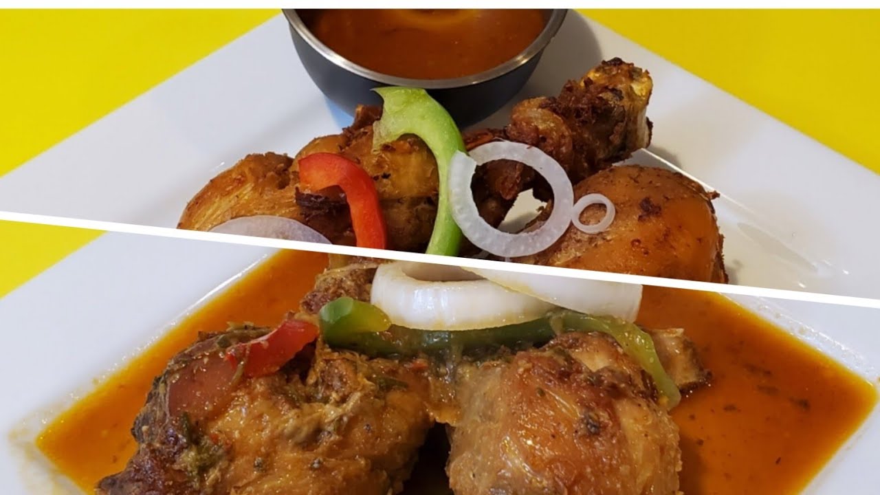 HAITIAN FRIED CHICKEN WITH SAUCE ON THE SIDE | HAITIAN FRIED CHICKEN STEWED IN SAUCE | A TASTE OF K