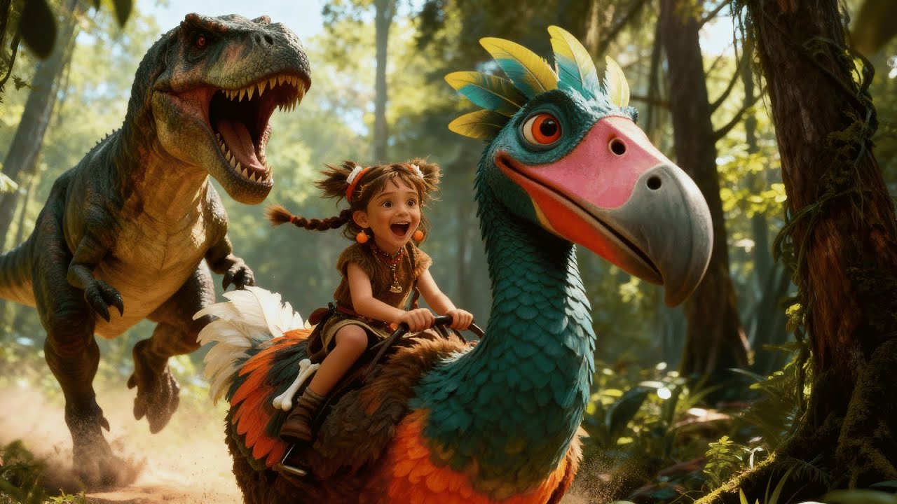 Dinosaur Chase! | Dinosaur Cartoon for Kids | T-Rex and Velociraptors