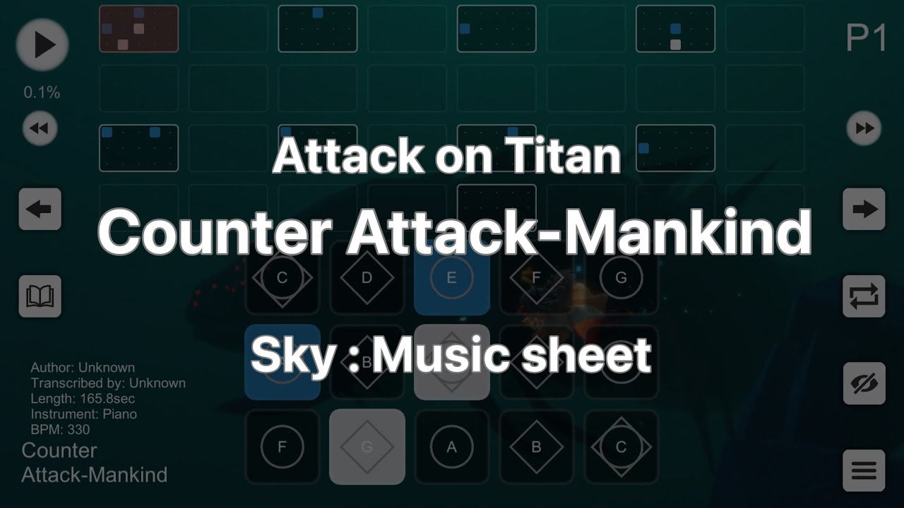 【Sky: Children of the Light】Counter Attack-Mankind 【Music sheet】