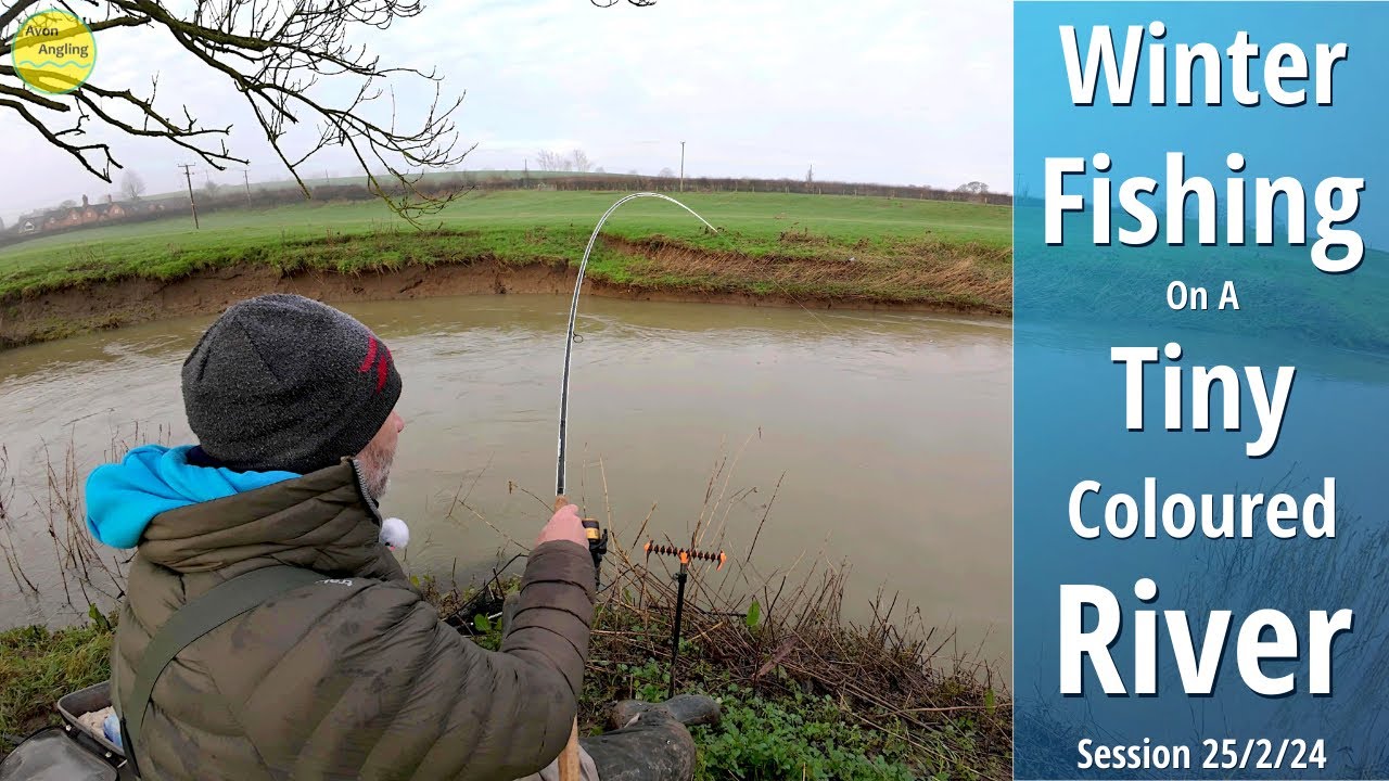 Simple Winter Fishing With Bread - Misty Dawn On A Small, Coloured River - 25/2/24 (Video 474)
