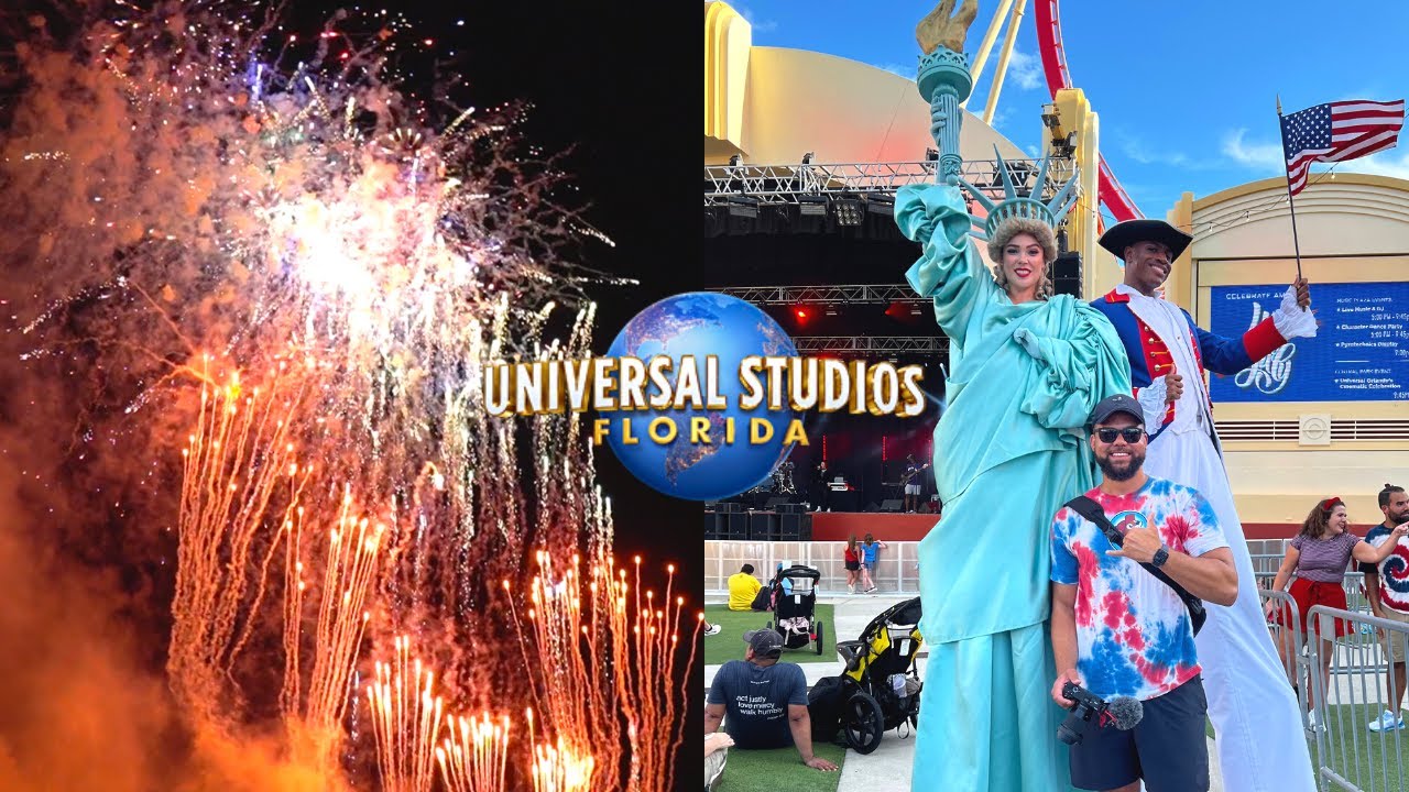 Enjoying the Fourth of July at Universal Studios Florida | Special Fireworks | Minions Dance Off!!