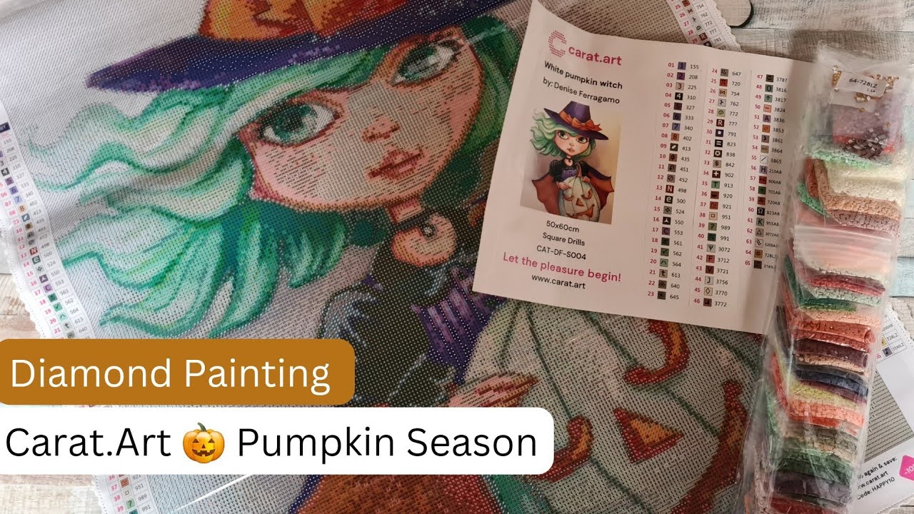 Carat.Art hat jetzt Strass Steine 😍😱Künstlerkollektion Pumpkin Season 🎃 White Pumpkin Witch