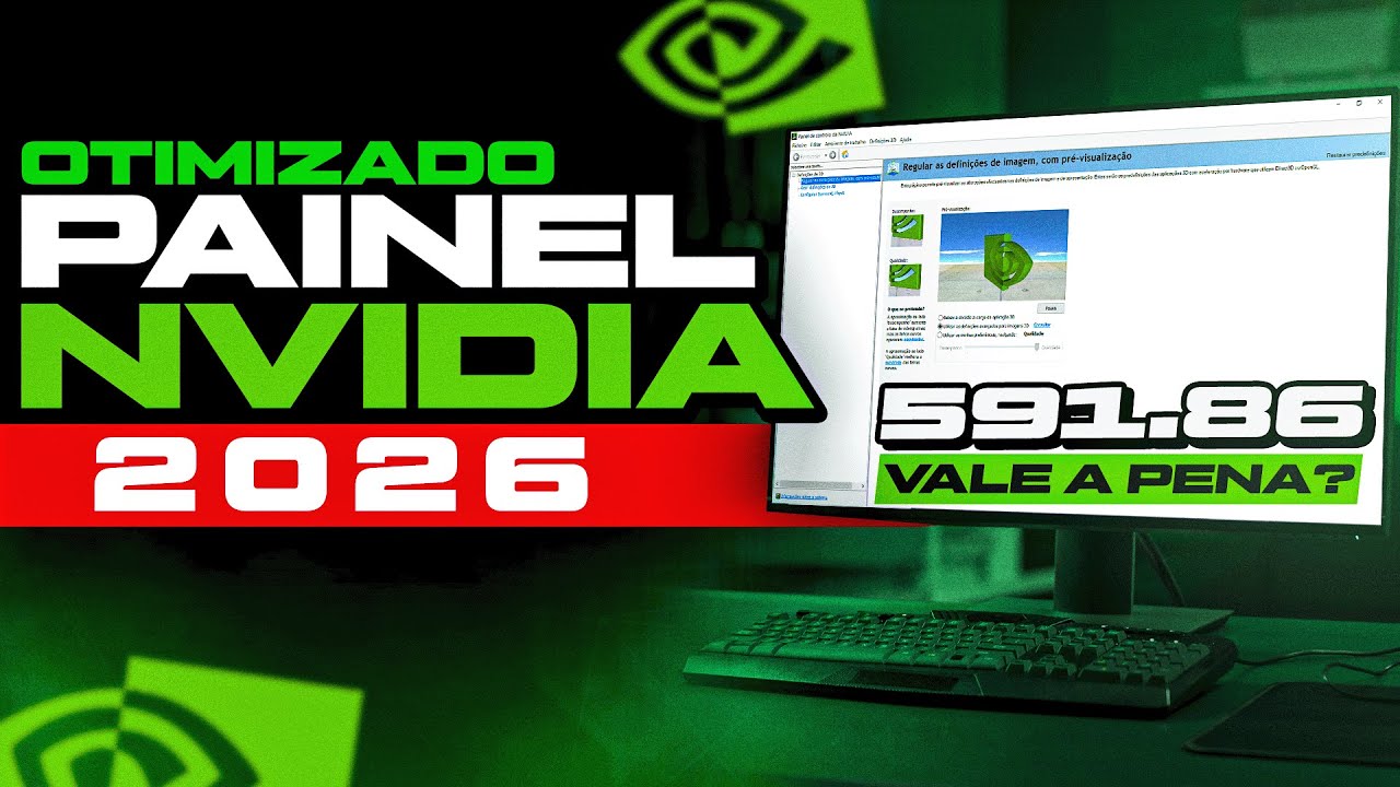MELHORES CONFIGURAÇÕES PAINEL NVIDIA 2026 ! DRIVER NOVO E CONFIGS NVIDIA PARA MAIS FPS NOS JOGOS !