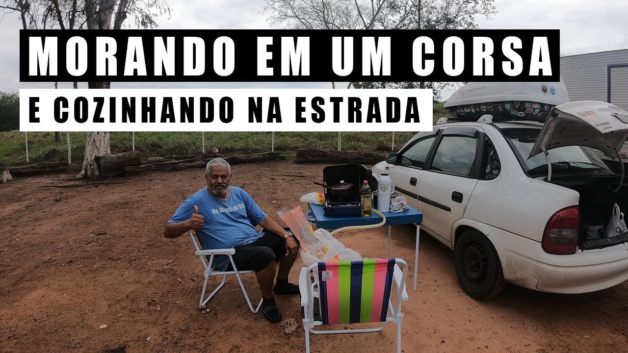 COMO FAZEMOS COMIDA NA ESTRADA MORANDO EM UM CORSA