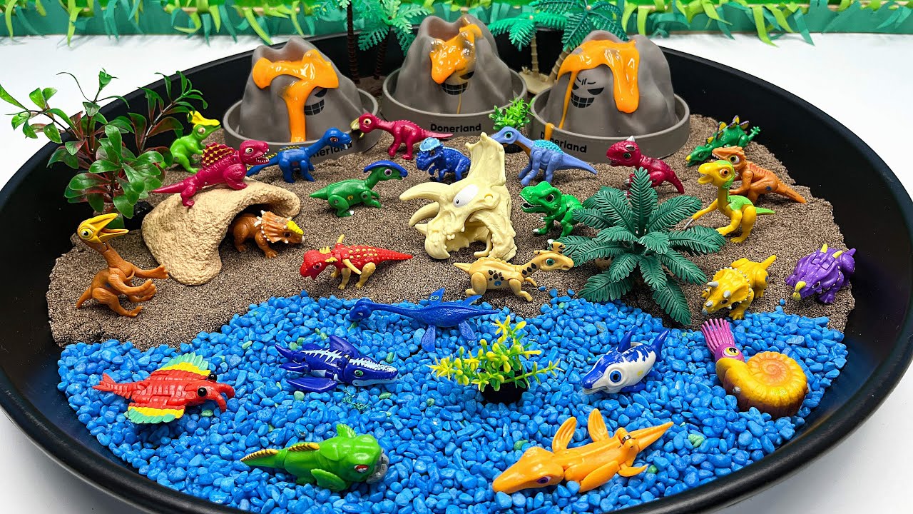 Dinosaur World Diorama With 3 Volcano 쥬라기공원 만들기 공룡세계