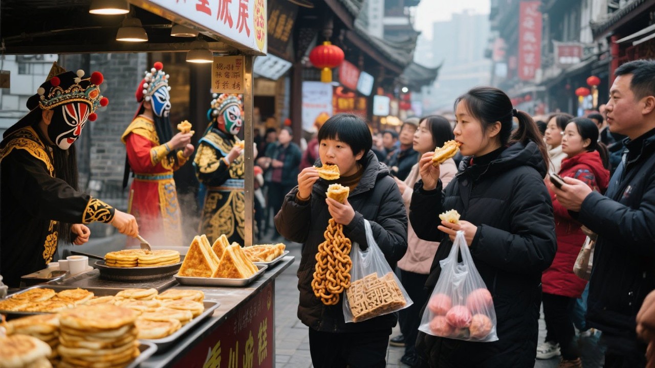 “四十分钟沉浸式逛吃！带你走进湖南标志性美食中心：上百个摊位香气溢出屏幕，越看越馋！”