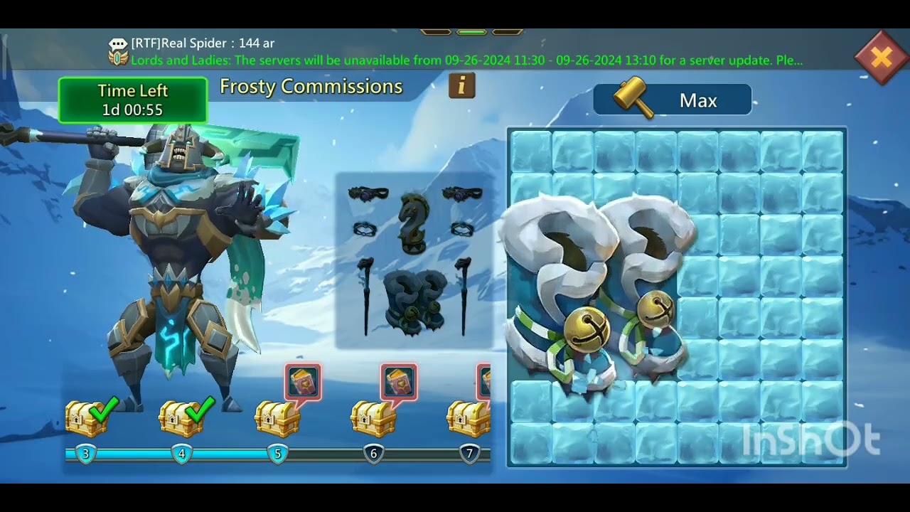 Frosty commission & Free migration scroll:-don't miss❤❤ || LORDS MOBILE ||