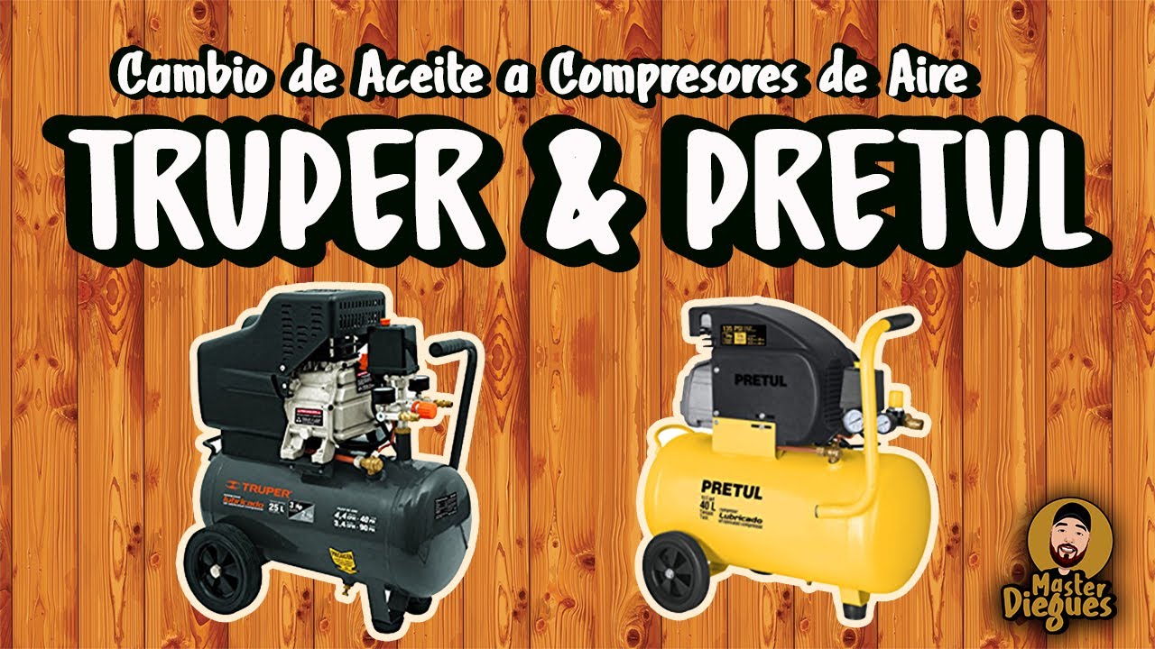 CAMBIO DE ACEITE A COMPRESORES DE AIRE TRUPER & PRETUL