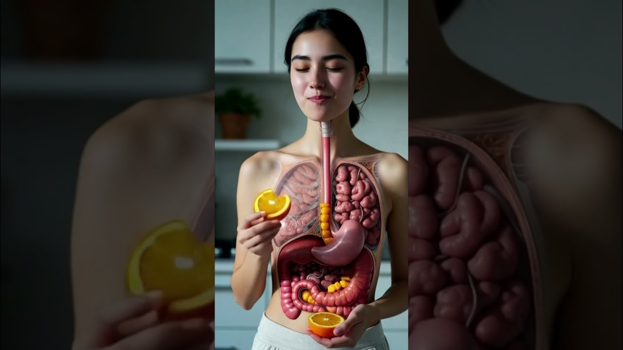 This Is What Happens When You Eat an Orange 🍊 | 3D Human Digestion Explained