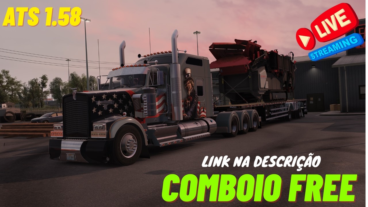🛑 ATS-1.58 - Rolezinho Com Os Pesadão Do ATS MODs FREE #shortsvideo#shortsfeed#caminhão#arqueado