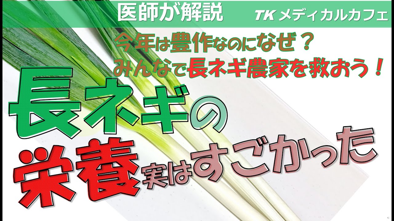 長ネギの栄養、実はすごかった！【内科医が解説】長ネギ農家を救おう！