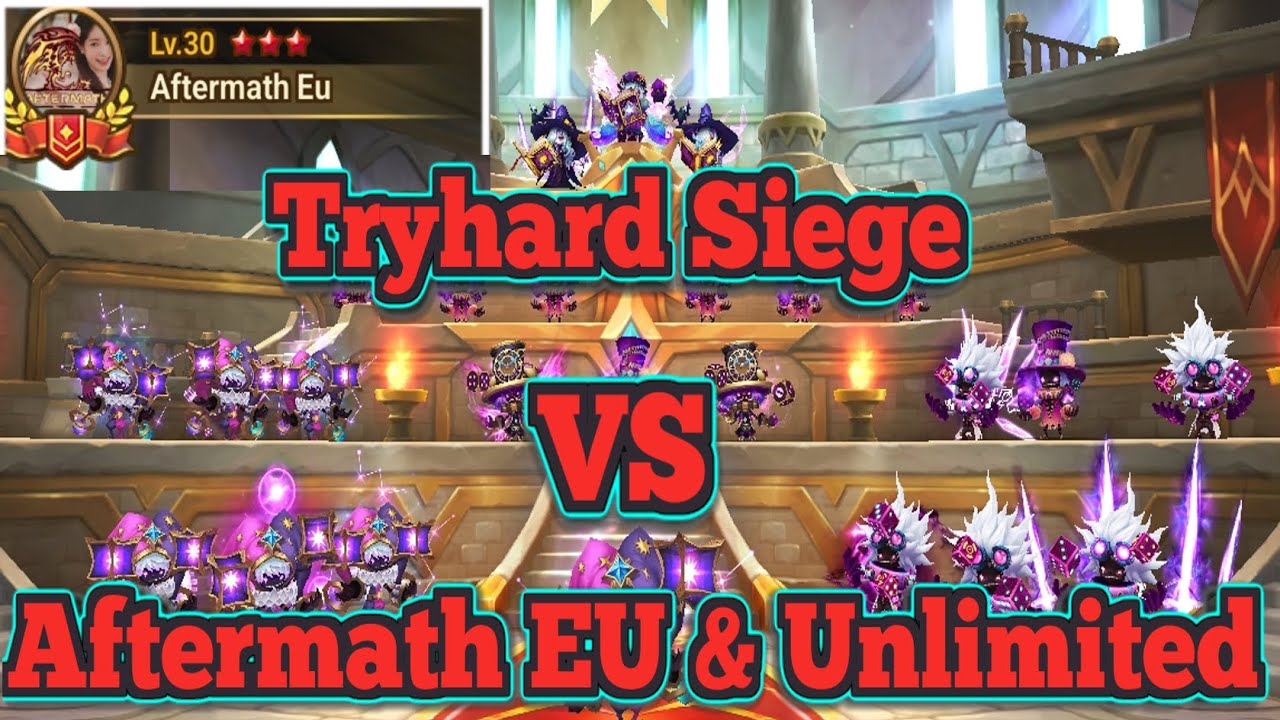 Tryharding in Siege Vs Aftermath EU & Unlimited - Summoners War