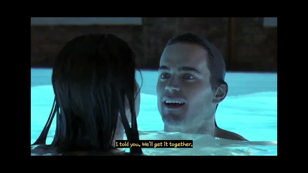 White Collar S1E14 Out of the Box - Neal and Alex in the swimming pool, talking about the music box.