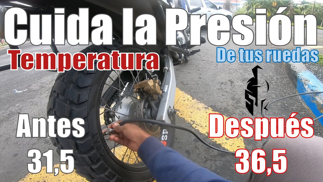 Esto le hace la Temperatura a la presión de tus llantas. Cuidado. XRE300.  Calibra bien el aire.