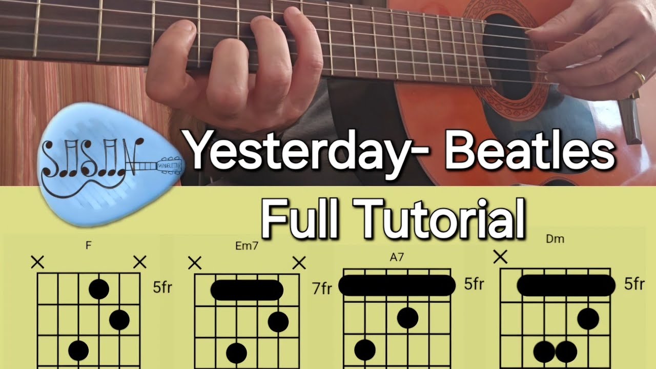 Learn to play Yesterday by Beatles  | Guitar Tutorial with chord charts