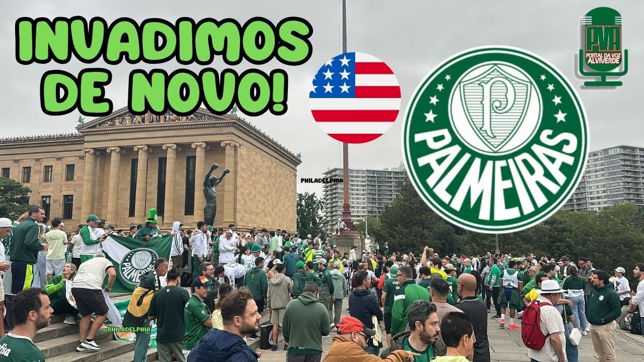 🟢 INVASÃO VERDE NOS EUA! TORCIDA DO PALMEIRAS TRANSFORMA PHILADELPHIA EM ALLIANZ PARQUE 🇺🇸🔥