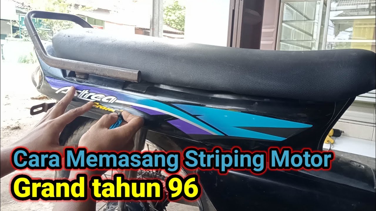 Cara Memasang Striping Motor - Grand 96 || Themenk Stiker