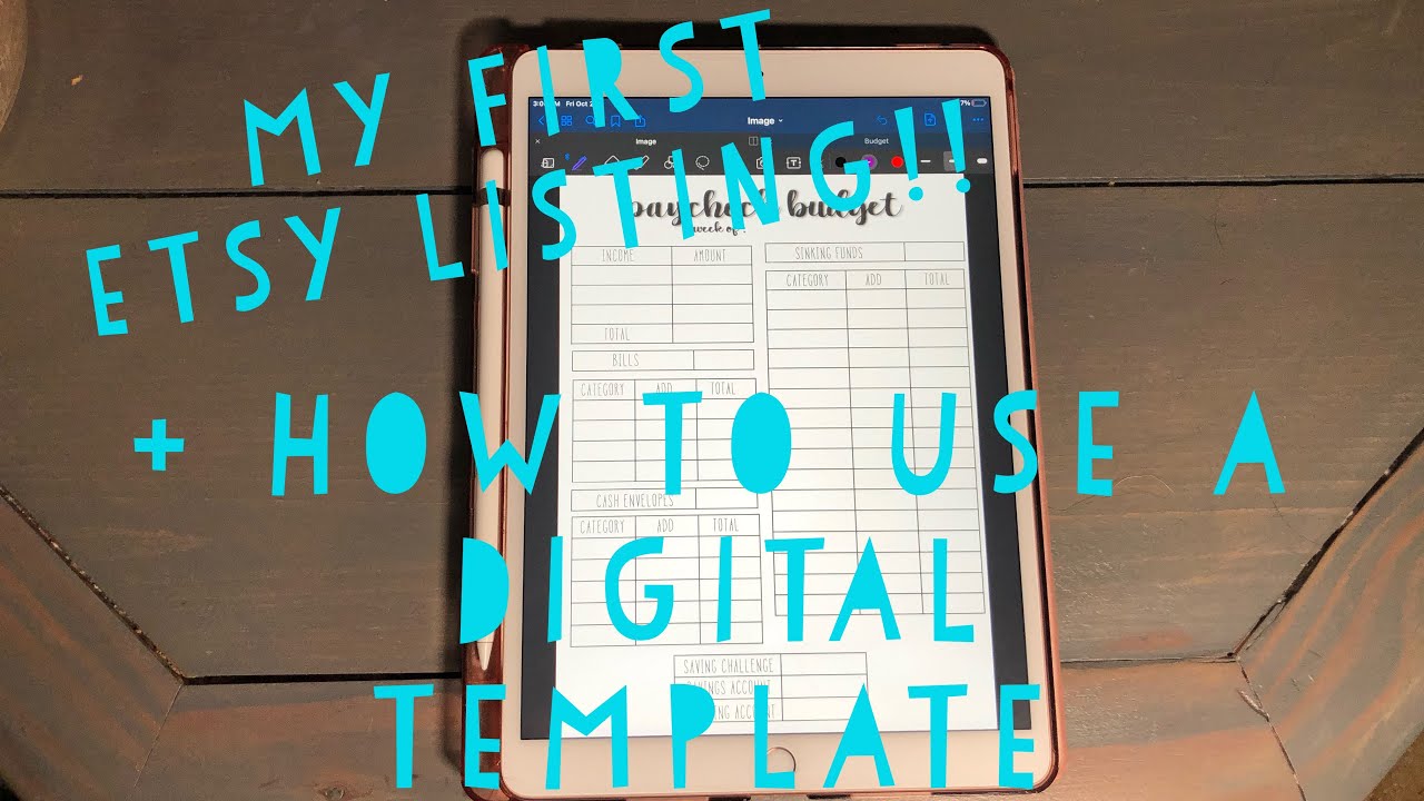 HOW TO USE A DIGITAL BUDGET SHEET IN GOODNOTES