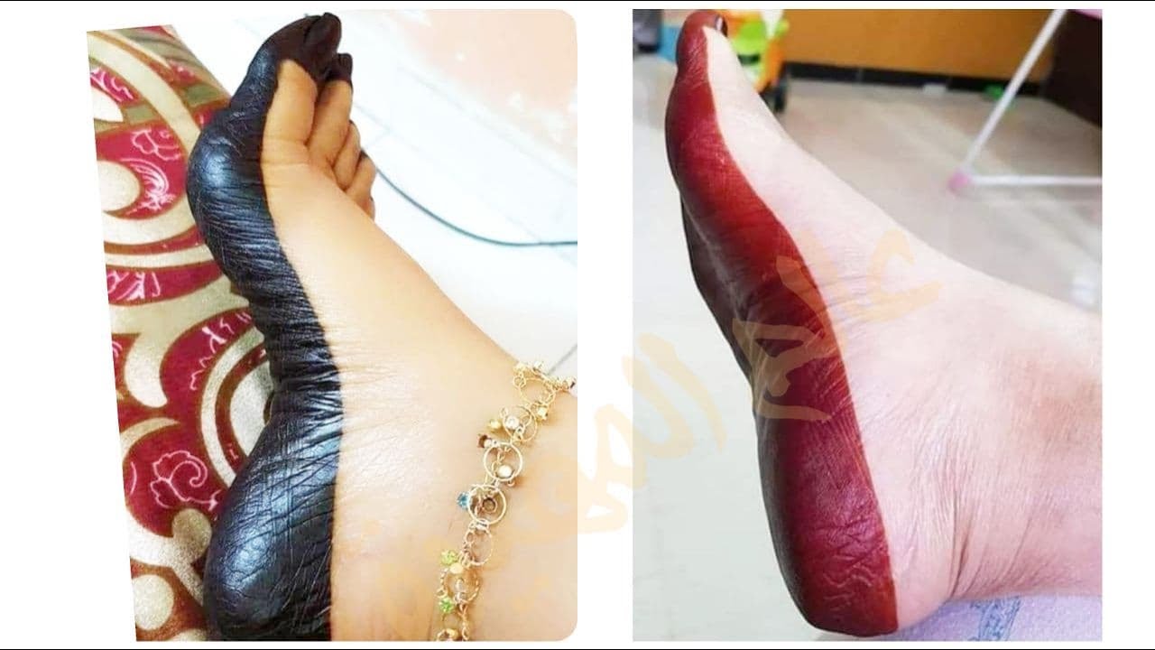 سر سواد الحنة السودانية  مكون يجعلها أحمر غامق في دقيقتين فقط صور بالشريط اللاصقSudanese Henna2021
