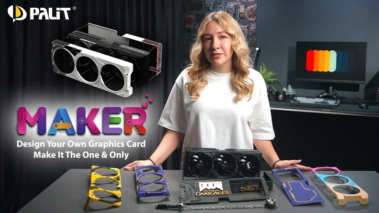 Сделайте его своим! PALIT Maker позволяет вам настраивать видеокарты RTX 50 без ущерба для гарантии