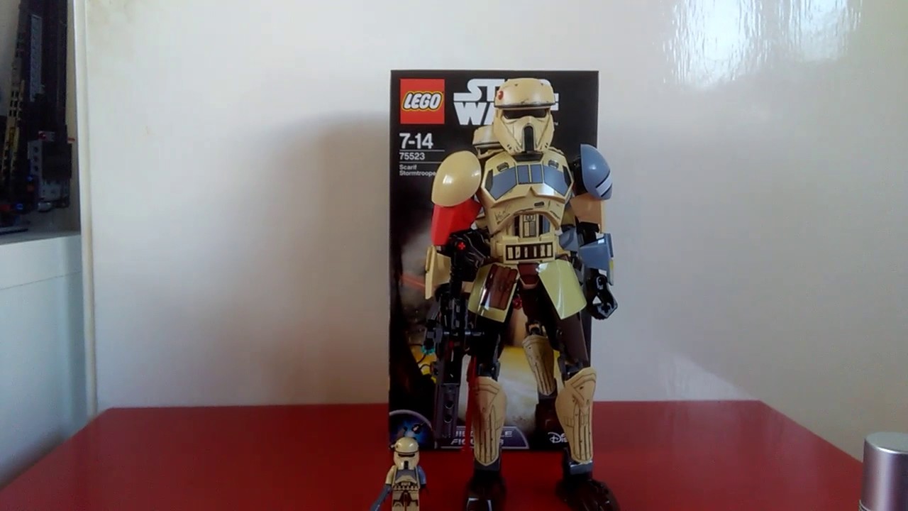 Lego star wars scarif stormtrooper buildable action figure. REVIEW!!