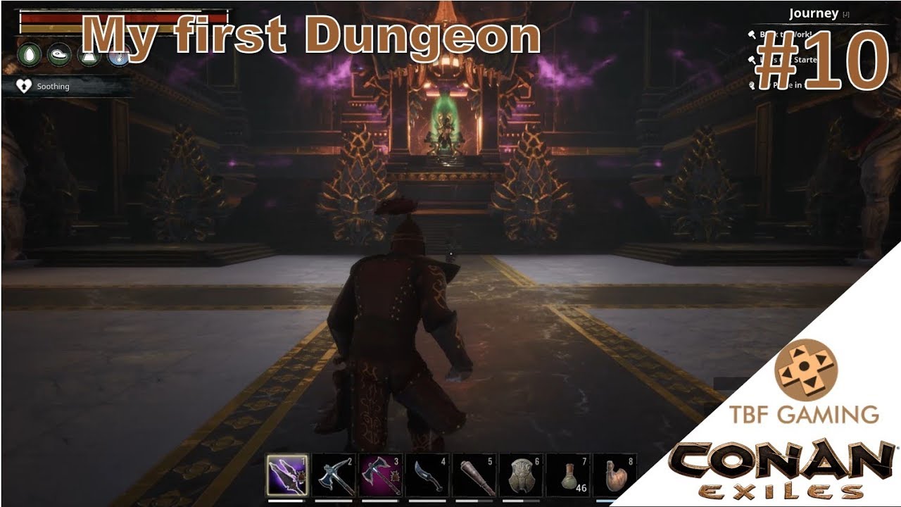 First Dungeon Run - Temple of the Witchqueen!  Conan Exiles E10  Finally some learning!