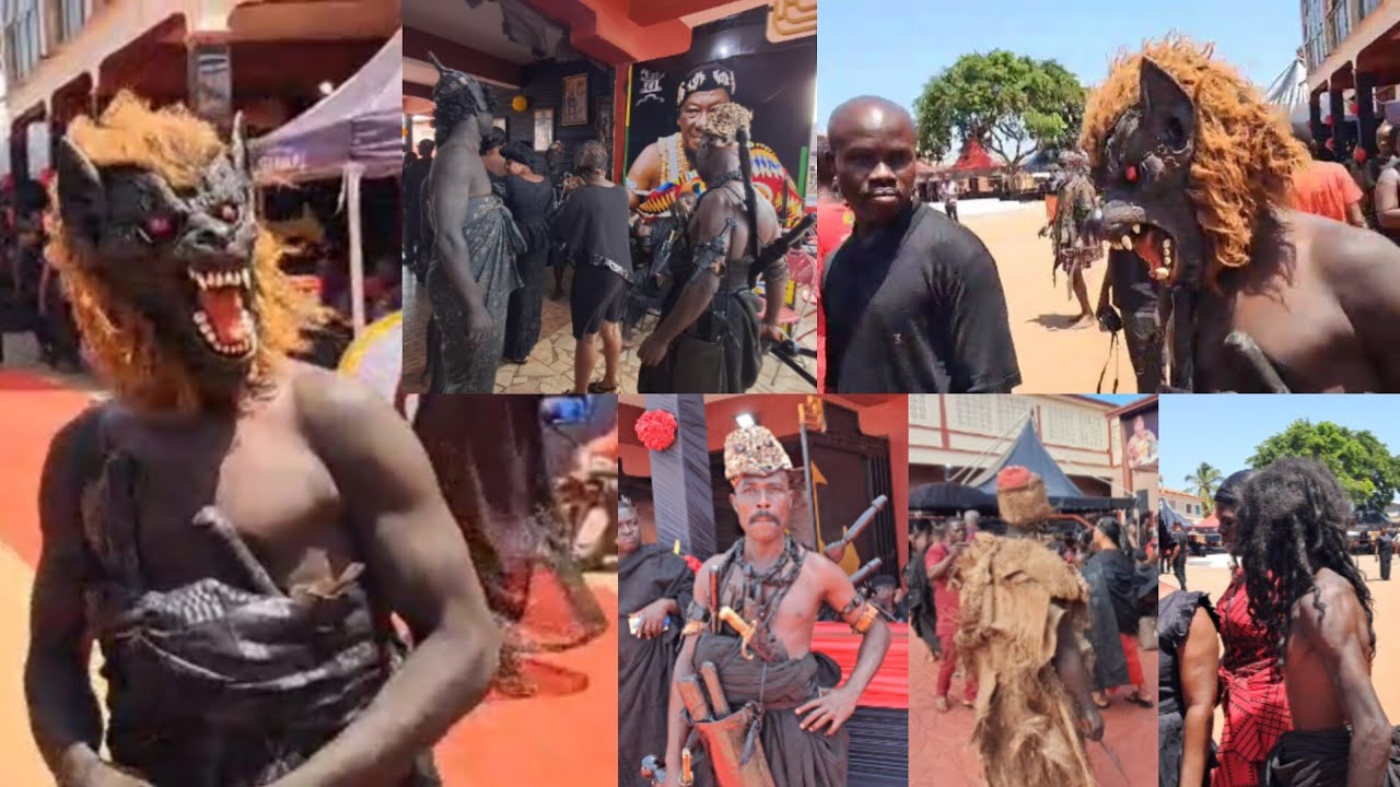 Asante Mampong Hene Daasebre Osei Bonsu II Funeral Rites.. Akɔmfo & Abrafo displaying dancing skills