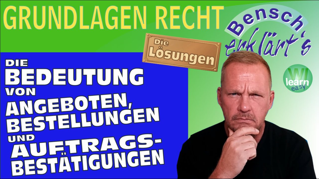 Vertragsabschluss durch Angebot, Bestellung und Auftragsbest&auml;tigung