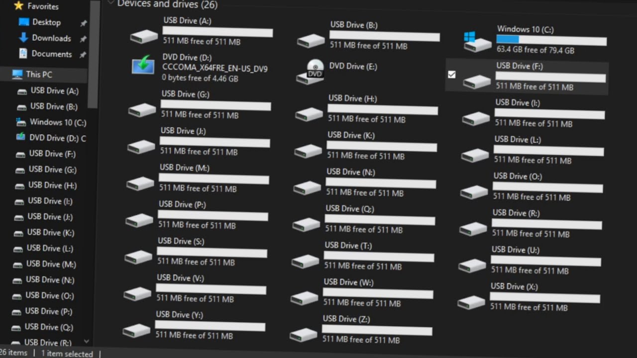 Running out of drive letters in Windows
