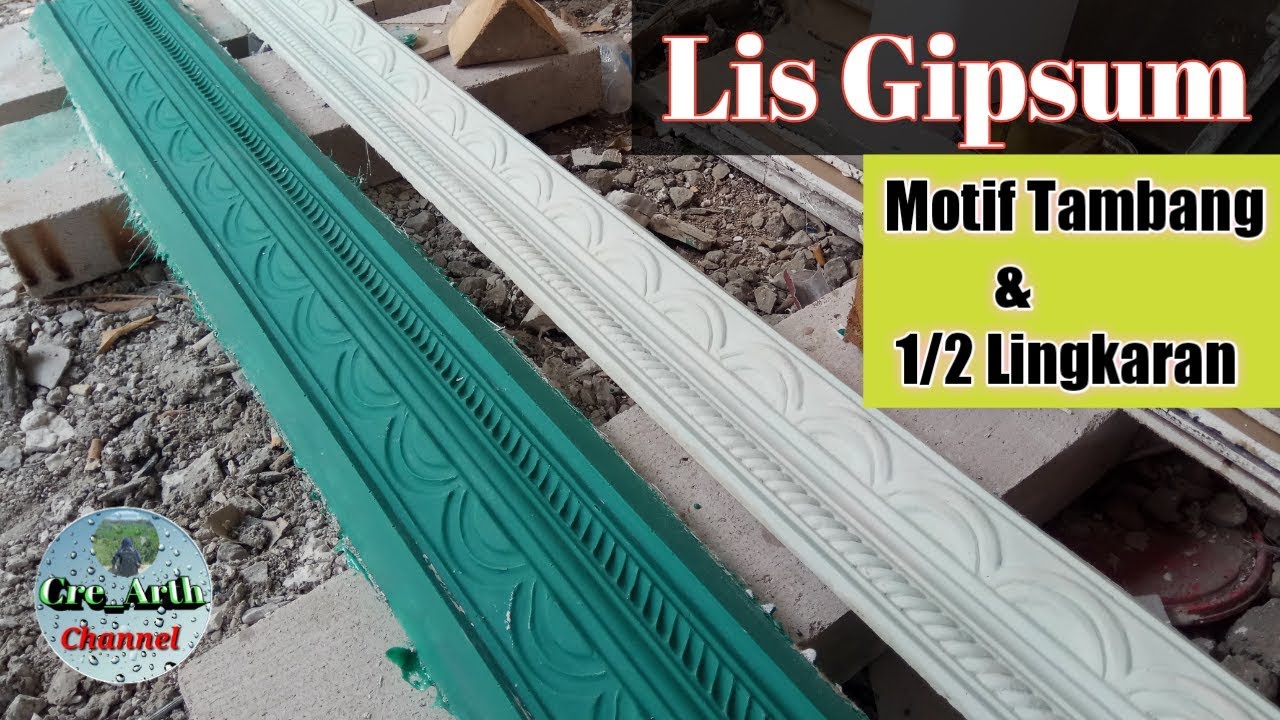 Lis gipsum motif tambang & 1/2 lingkaran