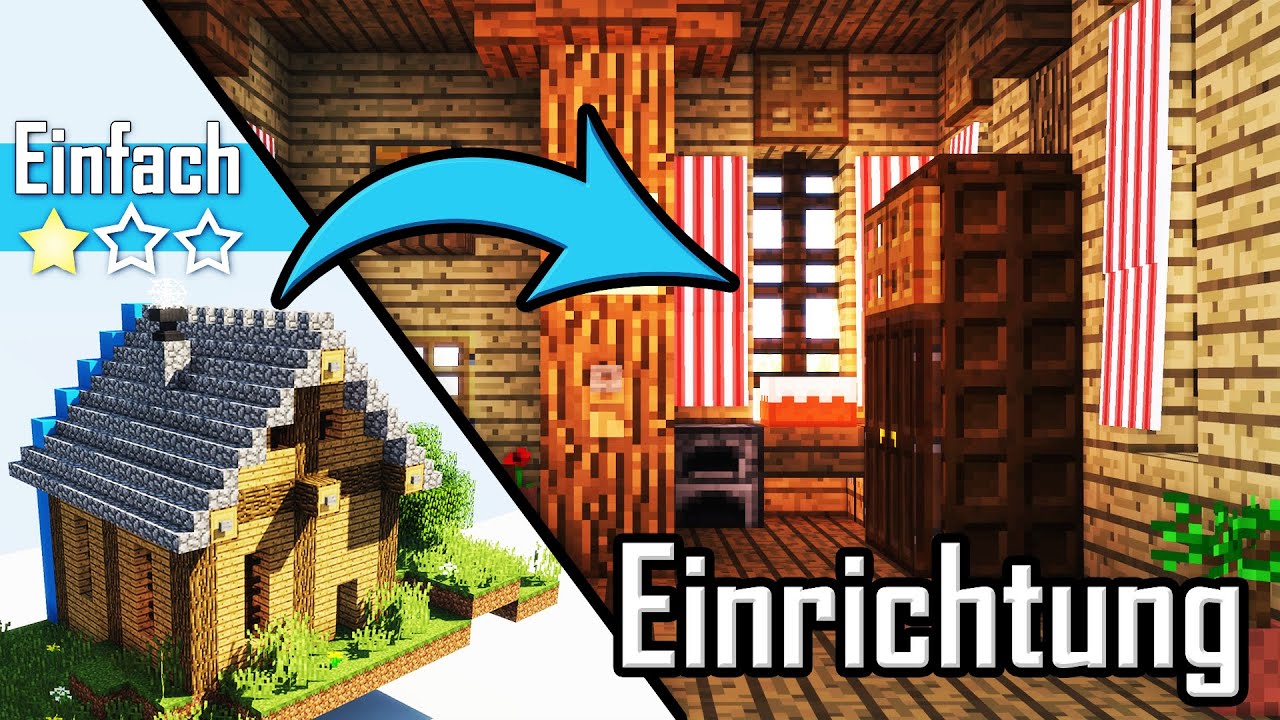 Einrichten in Minecraft | Minecraft Survival Haus Einrichtung EINFACH 1/3