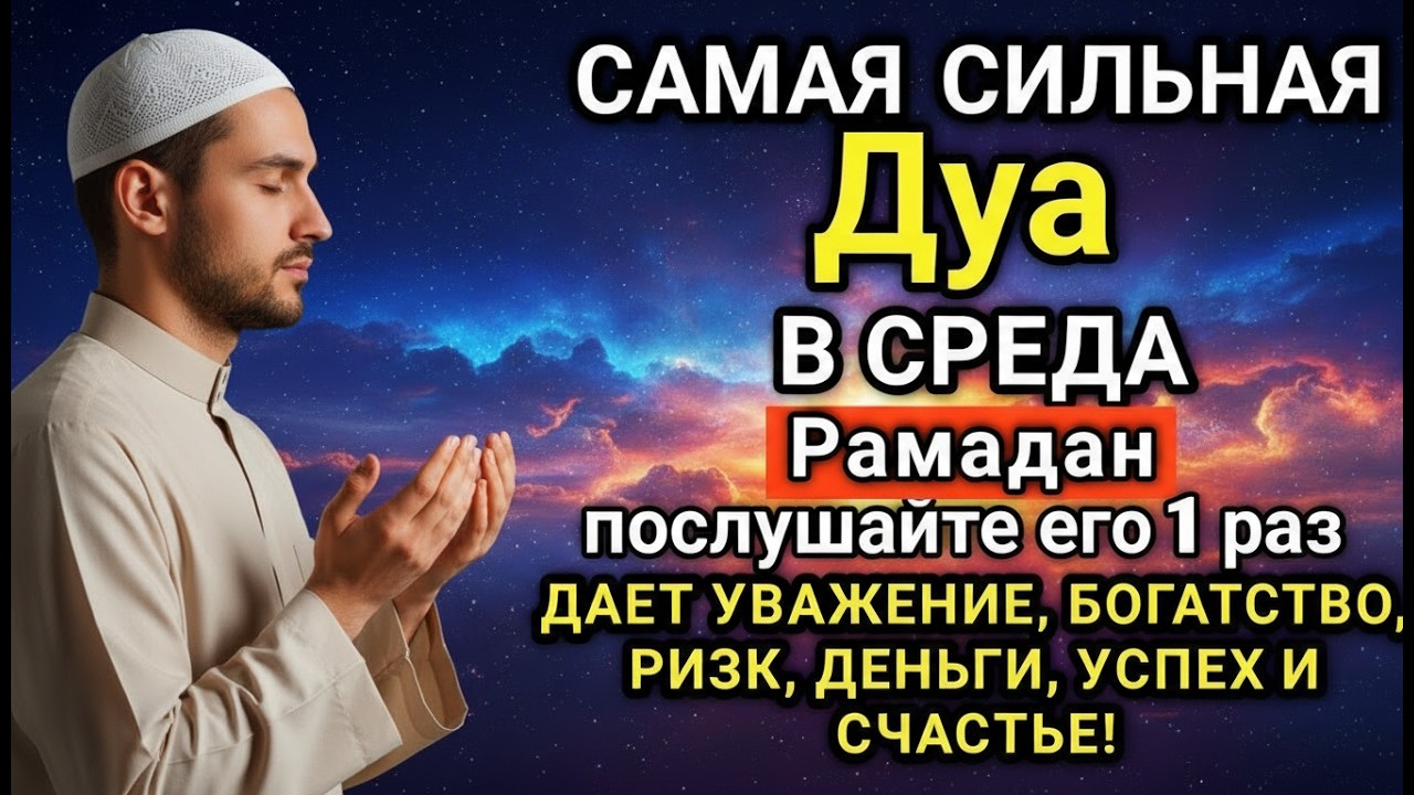 🌟💗☝️ САМАЯ СИЛЬНАЯ Дуа в СРЕДА Рамадан Все желания сбываются! 🤲⚡💯