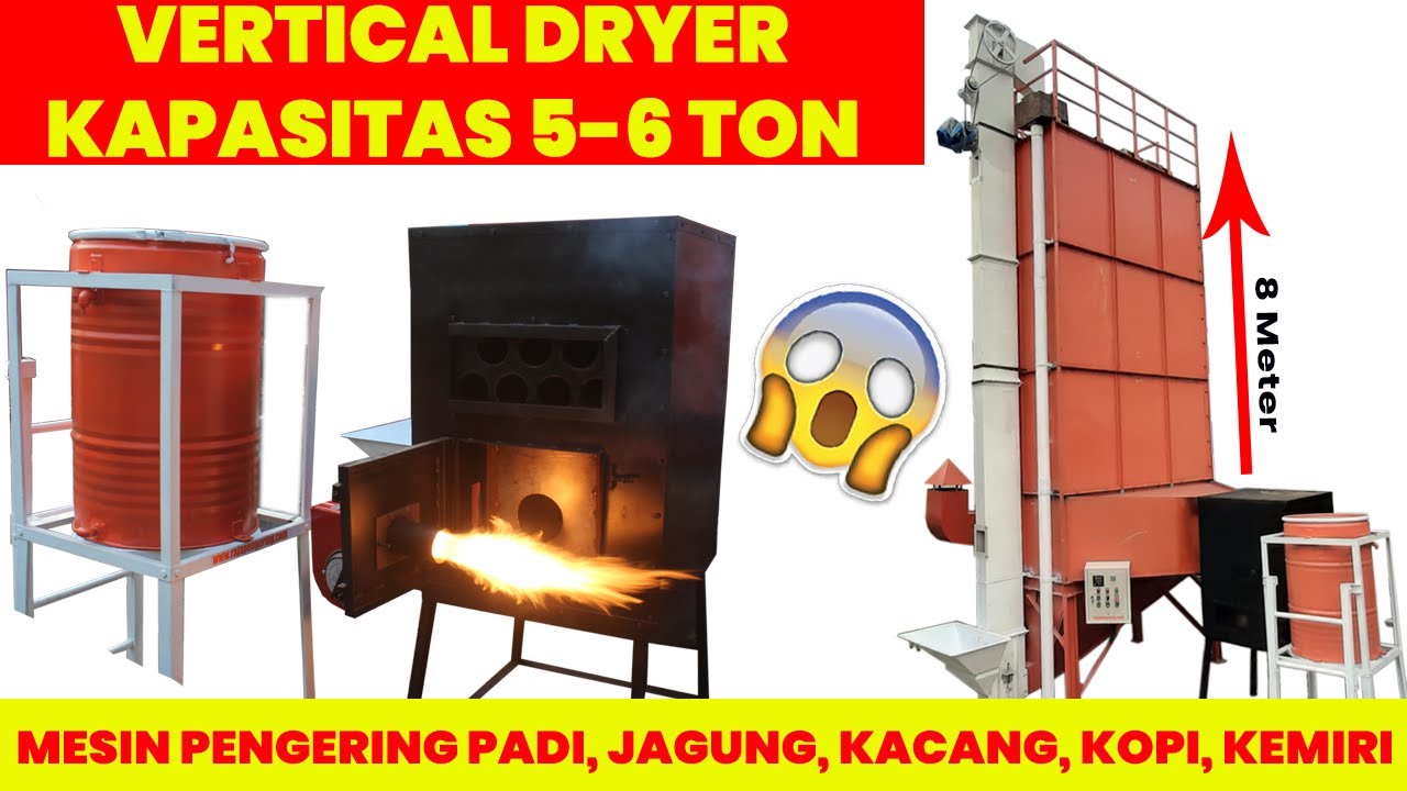 VIRAL MESIN PENGERING PADI, JAGUNG, KOPI, BIJI BIJIAN, KACANG-KACANGAN, VERTICAL DRYER 085730834480
