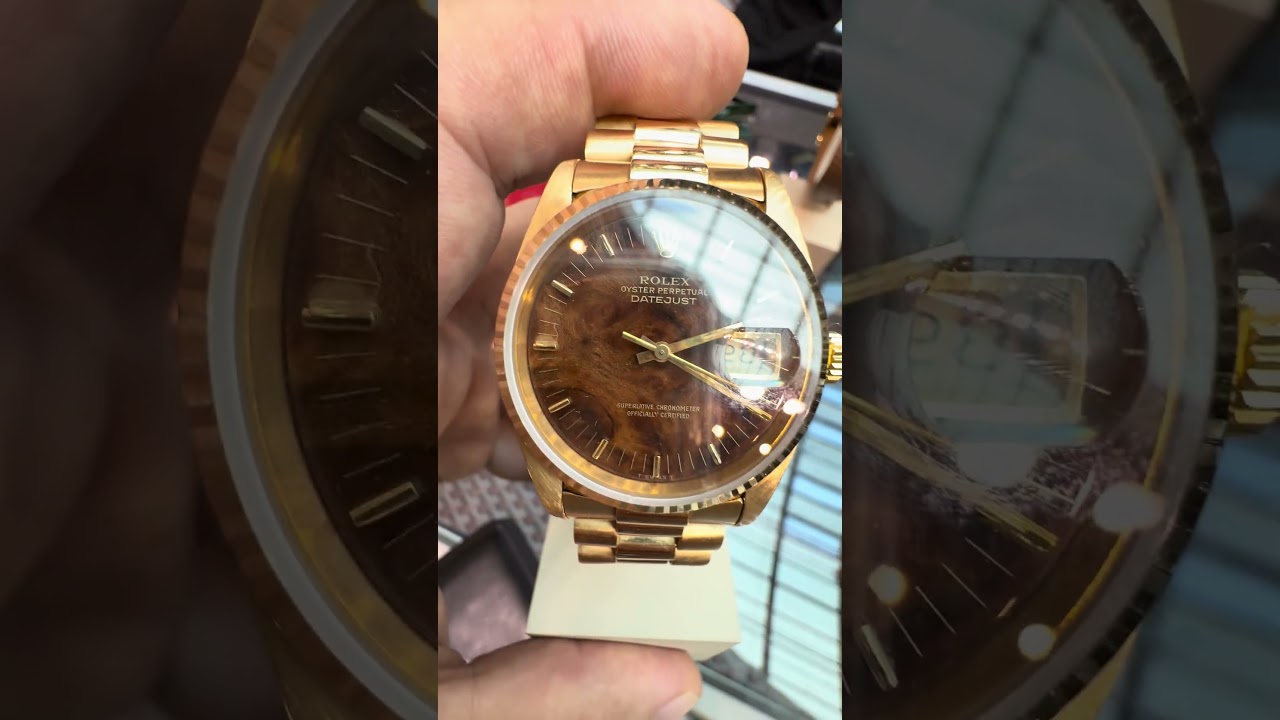 Rolex Lady-Datejust из желтого золота с деревянным циферблатом — элегантные и редкие часы.