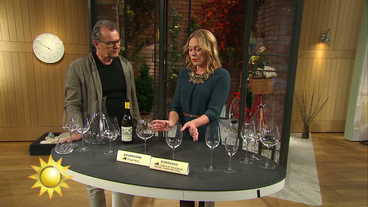 Vinskolan: Välj rätt glas till rätt vin - Nyhetsmorgon (TV4)