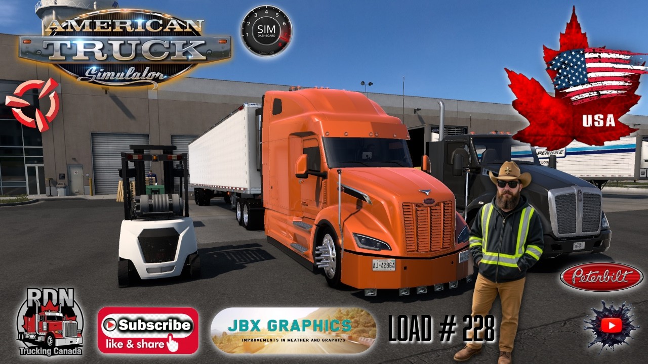 American Truck Simulator  RDN Trucking Canada. Corpus Christi TX to San Antonio TX Load #228 Ruda579