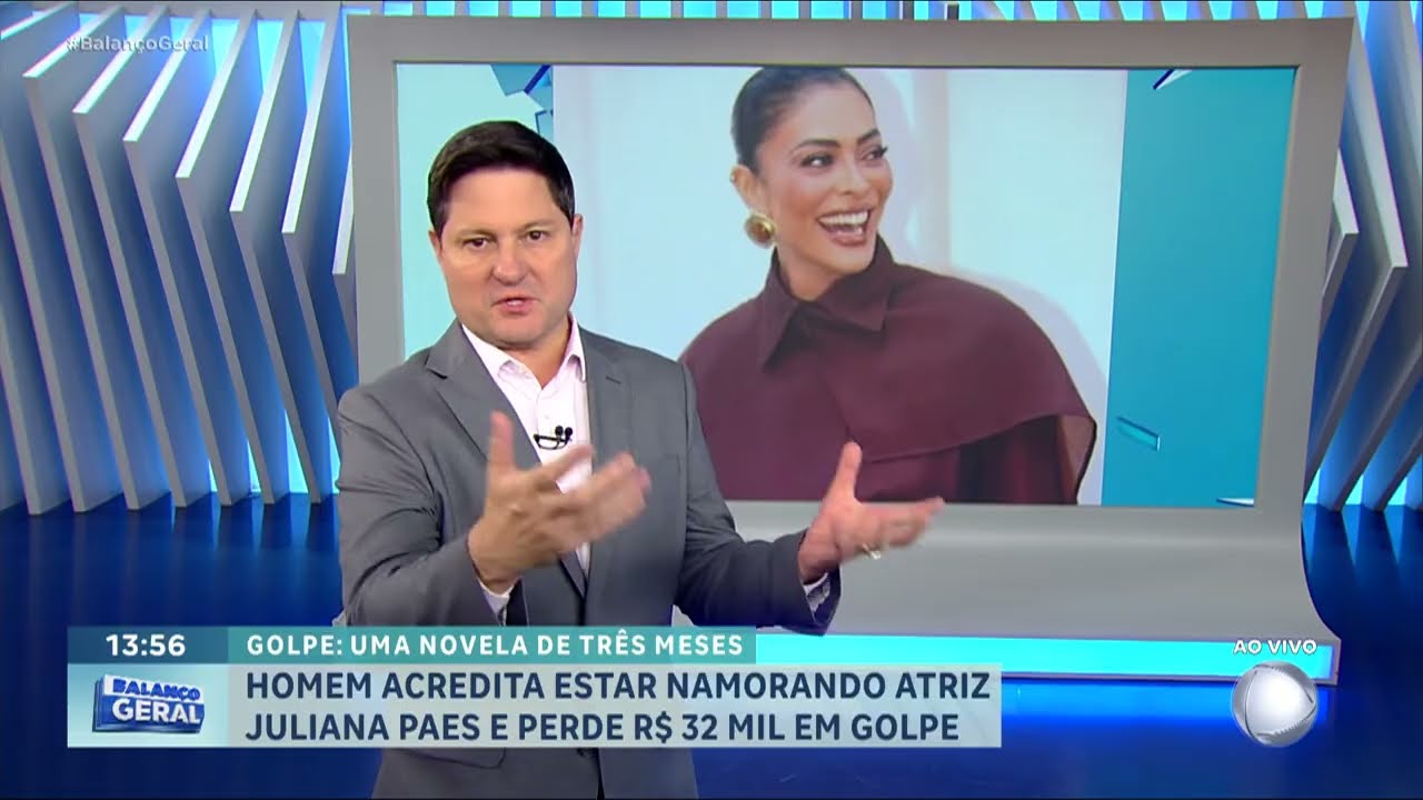 Idoso acredita estar namorando a atriz Juliana Paes e perde R$ 32 mil em golpe | BALANÇO GERAL