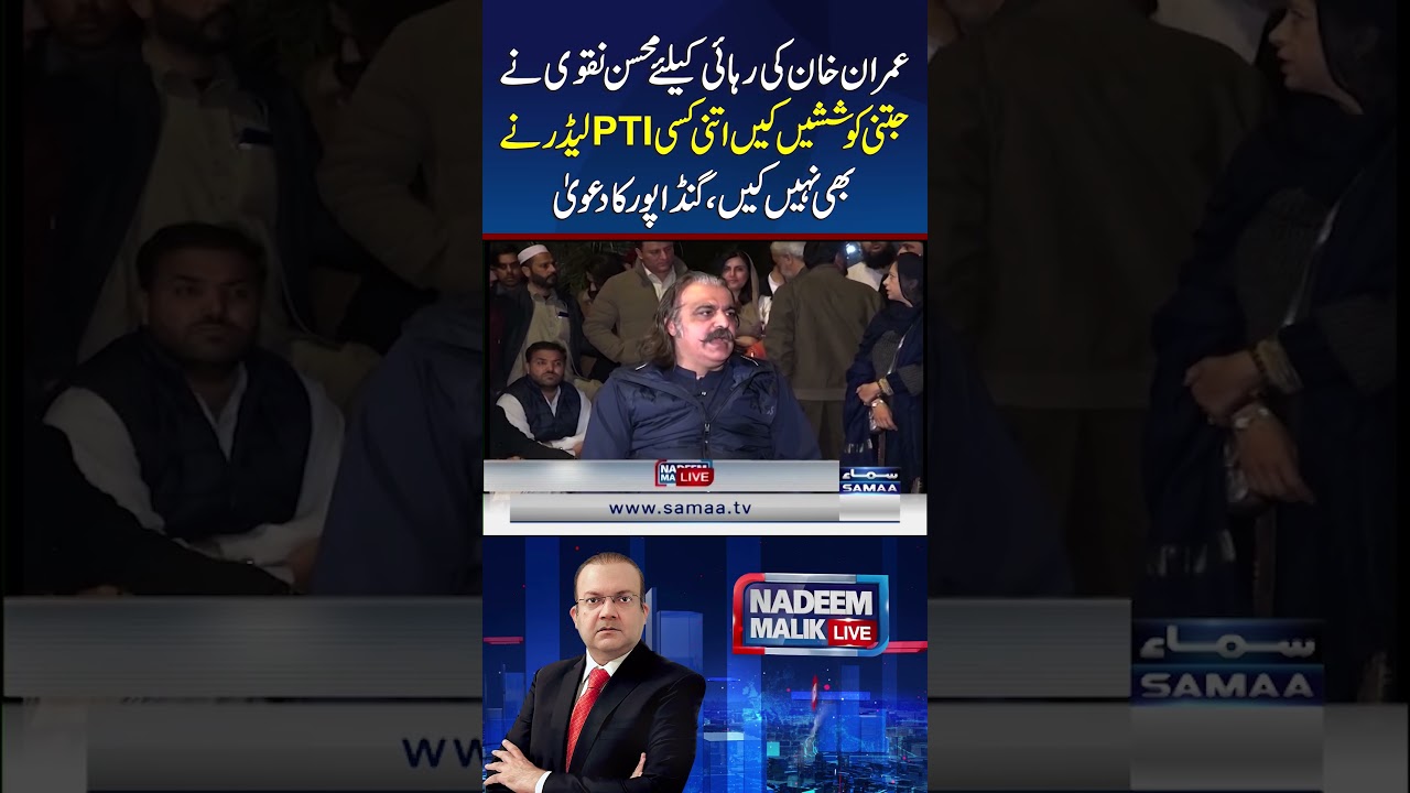 Mohsin Naqvi Made More Efforts for Imran Khan&rsquo;s Release Than Any PTI Leader: Gandapur Claims