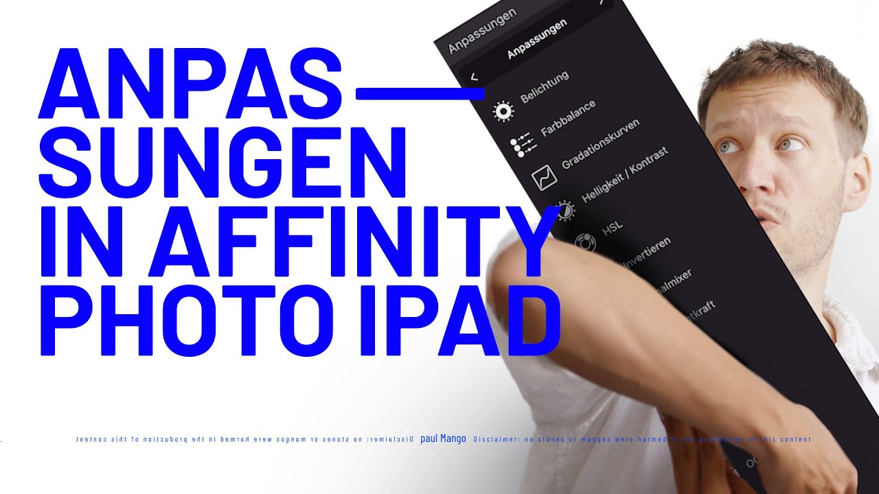 Einstellungsebenen in Affinity Photo am iPad