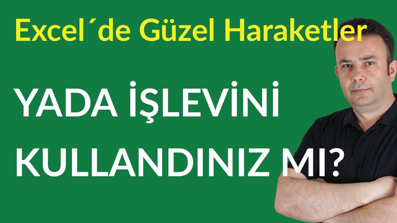 Excel #YADA işlevinin bilinmeyen kullanımı