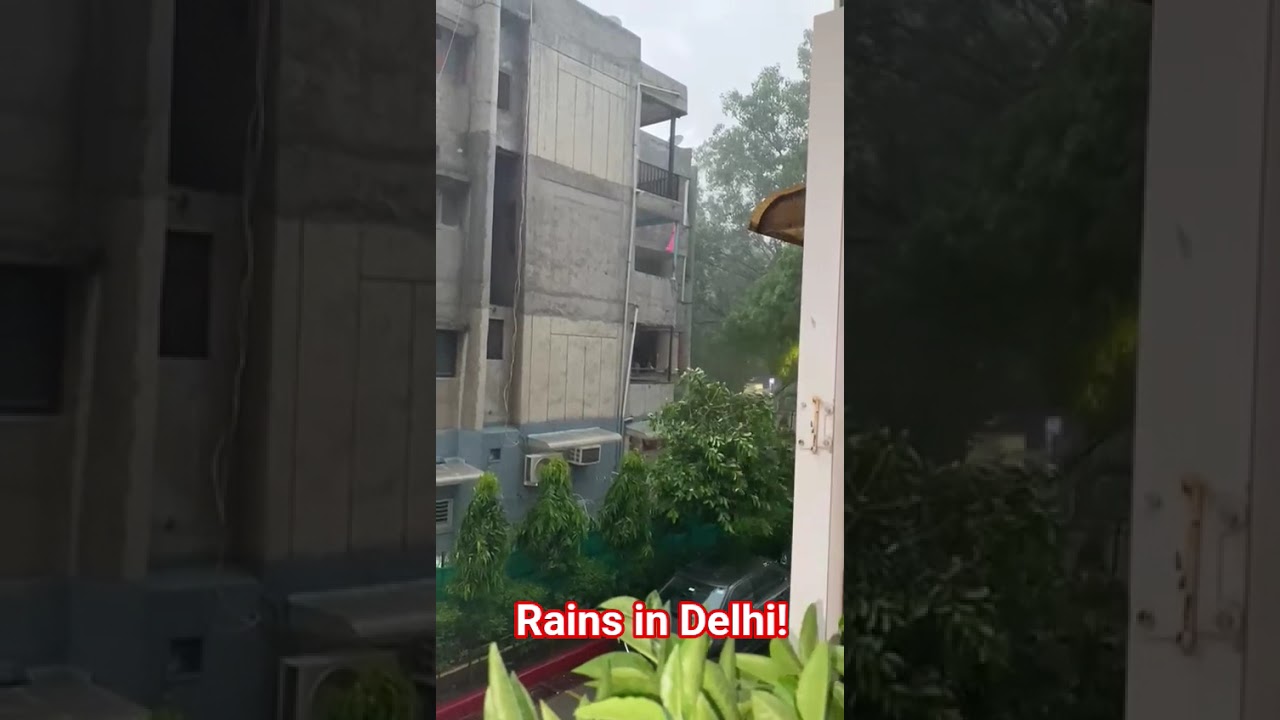 Rains in Delhi today #monsoon #rain #rainstorm #nature #delhi #naturelovers