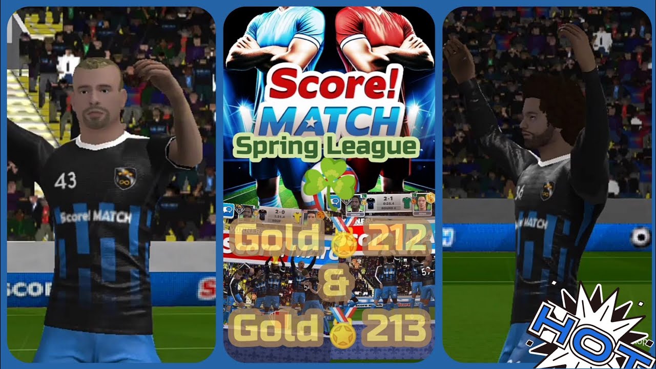 Score Match Spring League Gold 212 & 213 win using 5-2-1-2 formation